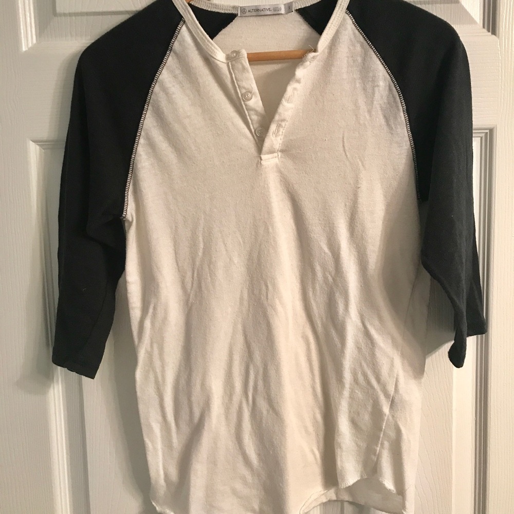 Navy & White Baseball Tee